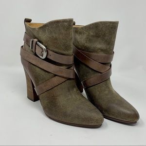 Belle Sigerson Morrison distressed brown booties